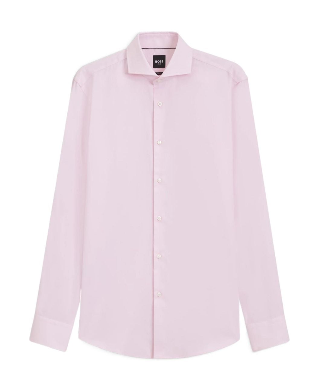 Boss Pink Slim-Fit Long-Sleeve Shirt for men