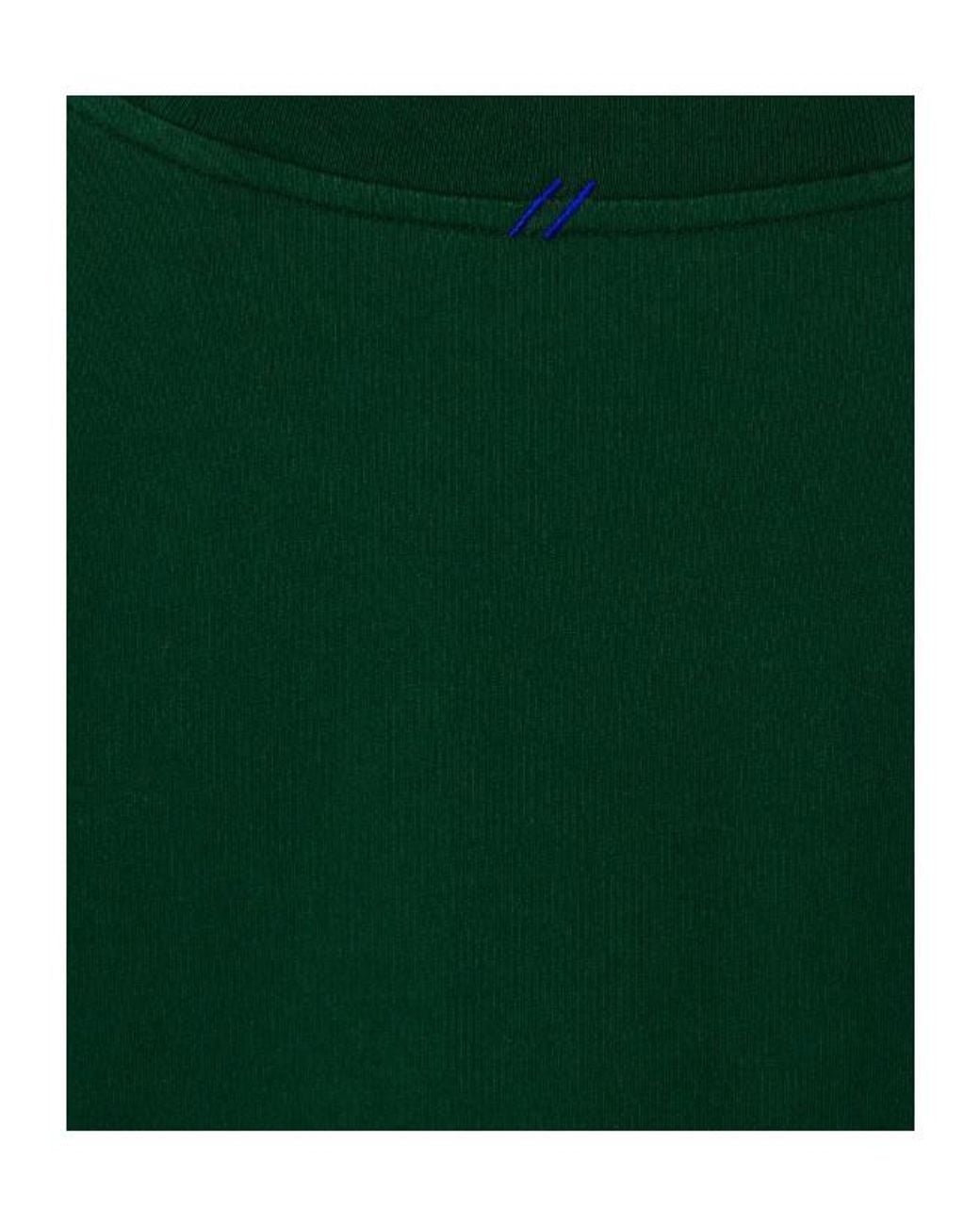 Burberry Green Ekd Logo-Patch Crewneck T-Shirt for men