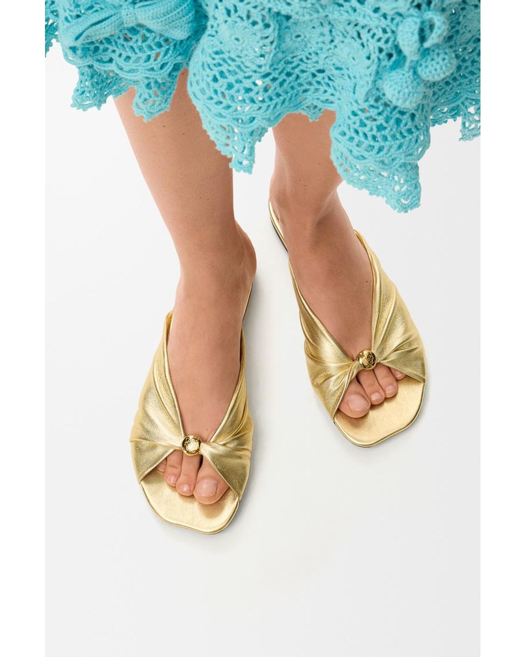 Loewe Metallic Pebble Soft Slide