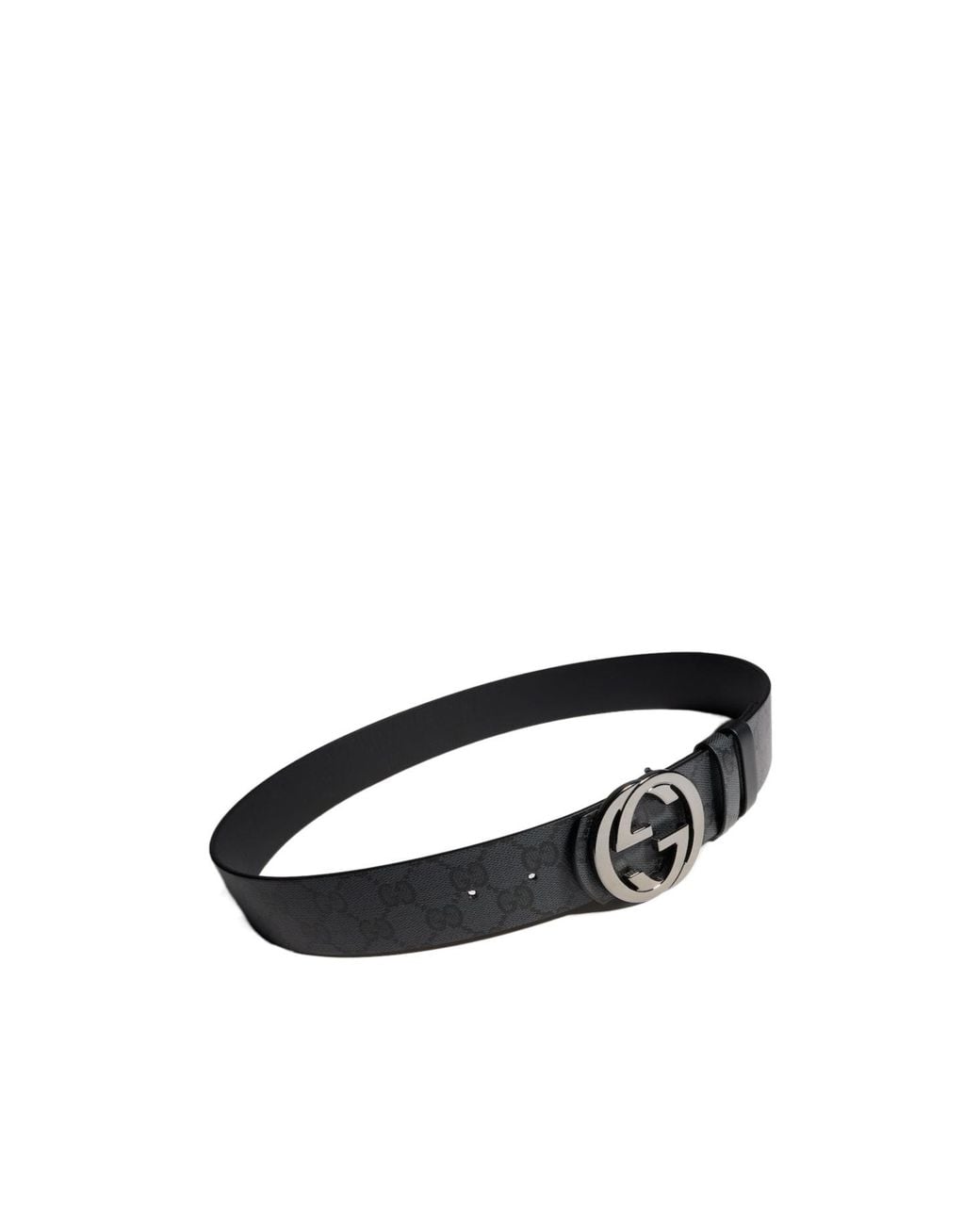 Gucci Black Reversible Belt With Interlocking G Buckle for men
