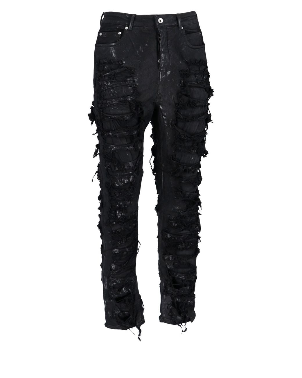 Rick Owens Black Tyrone Ripped Skinny Jeans for men