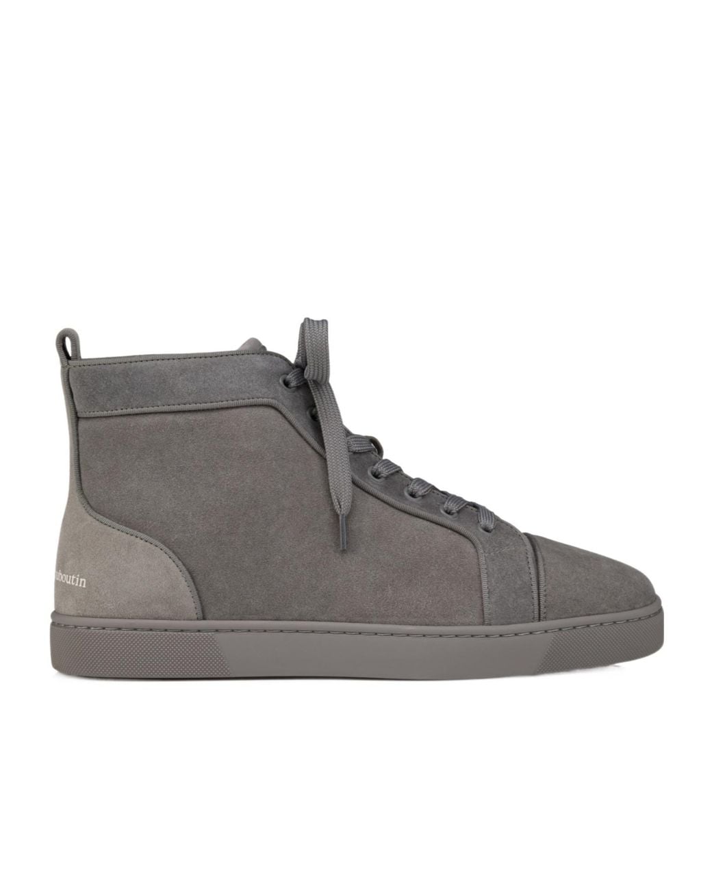 Christian Louboutin Gray Louis Canopy Suede High-Top Sneakers for men