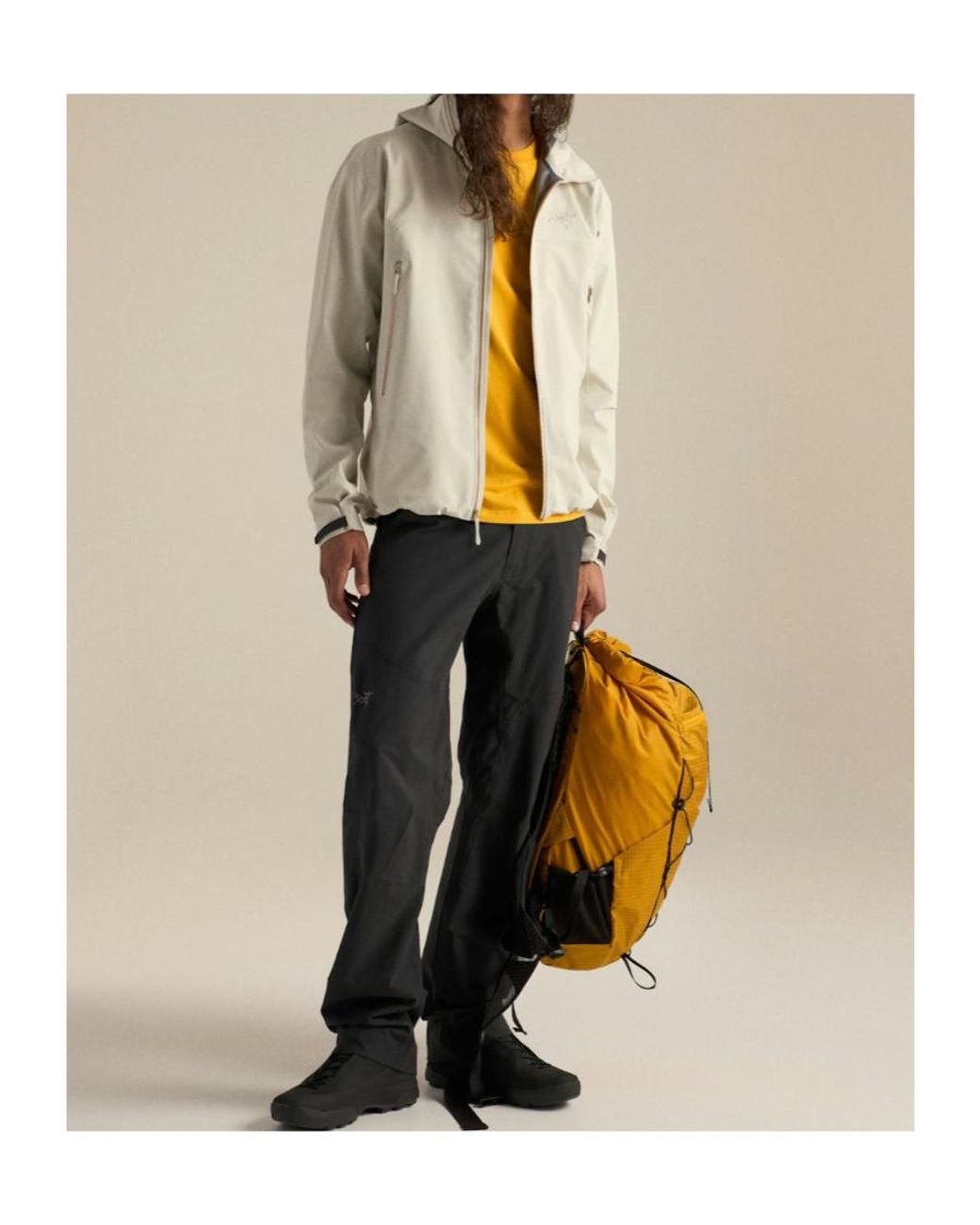 Arc'teryx White Beta Hooded Jacket for men