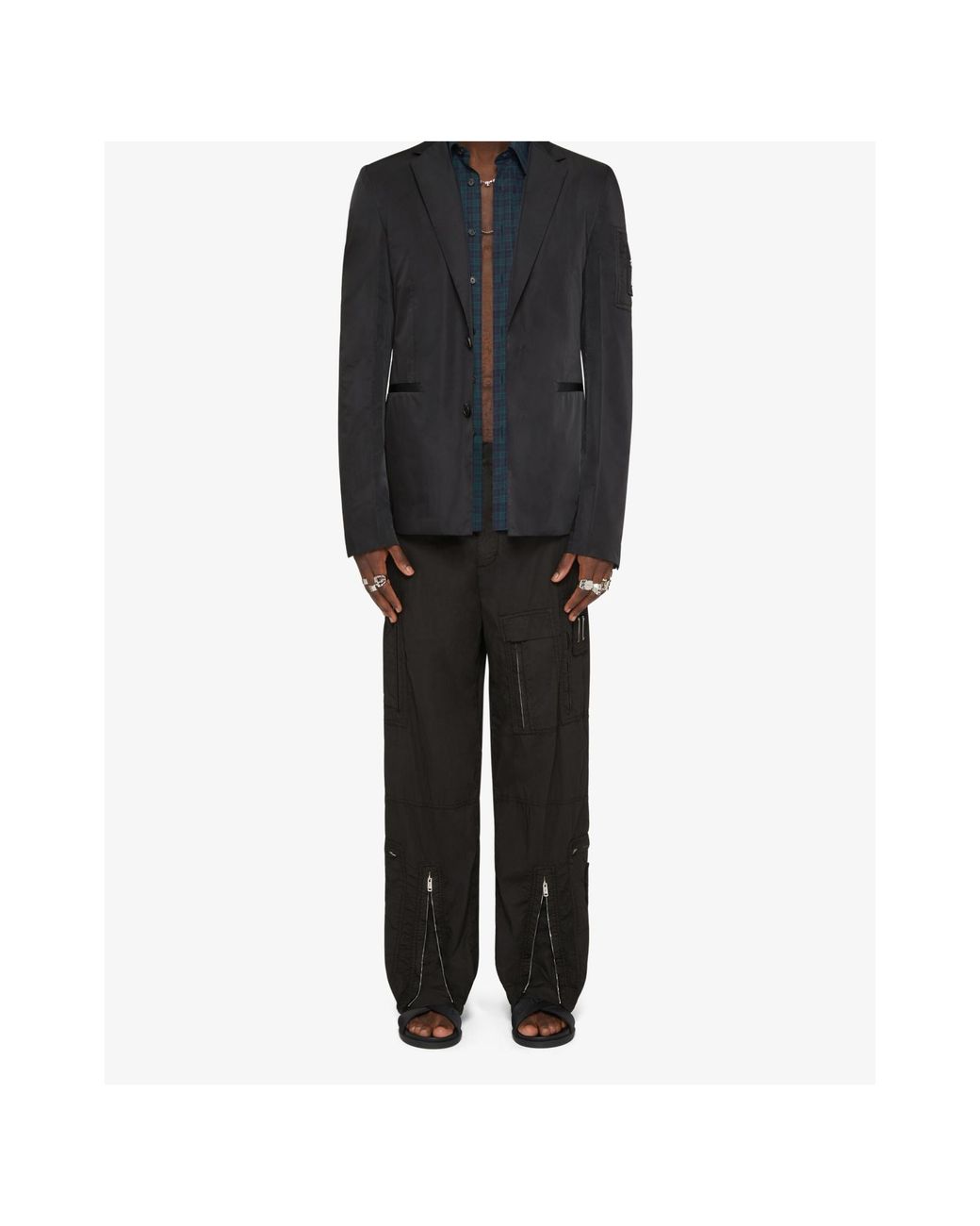 Givenchy Black Zipped Pocket Cargo Pants for men