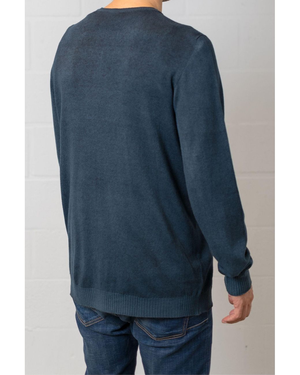 Avant Toi Blue Long-Sleeved Cashmere Sweater for men