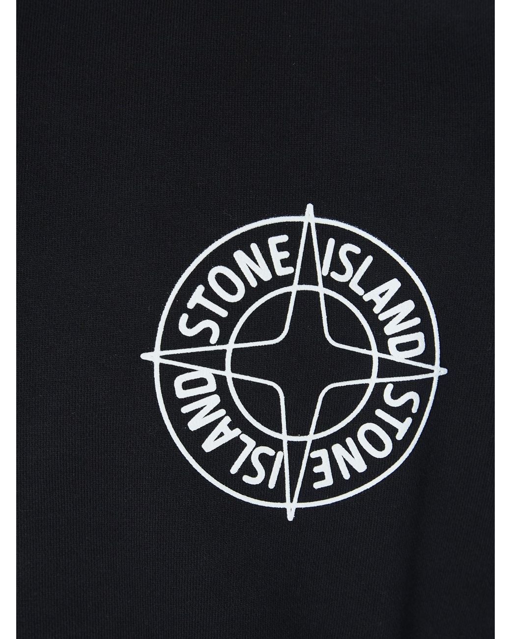 Stone Island Black Logo Print Sweatshirt for men