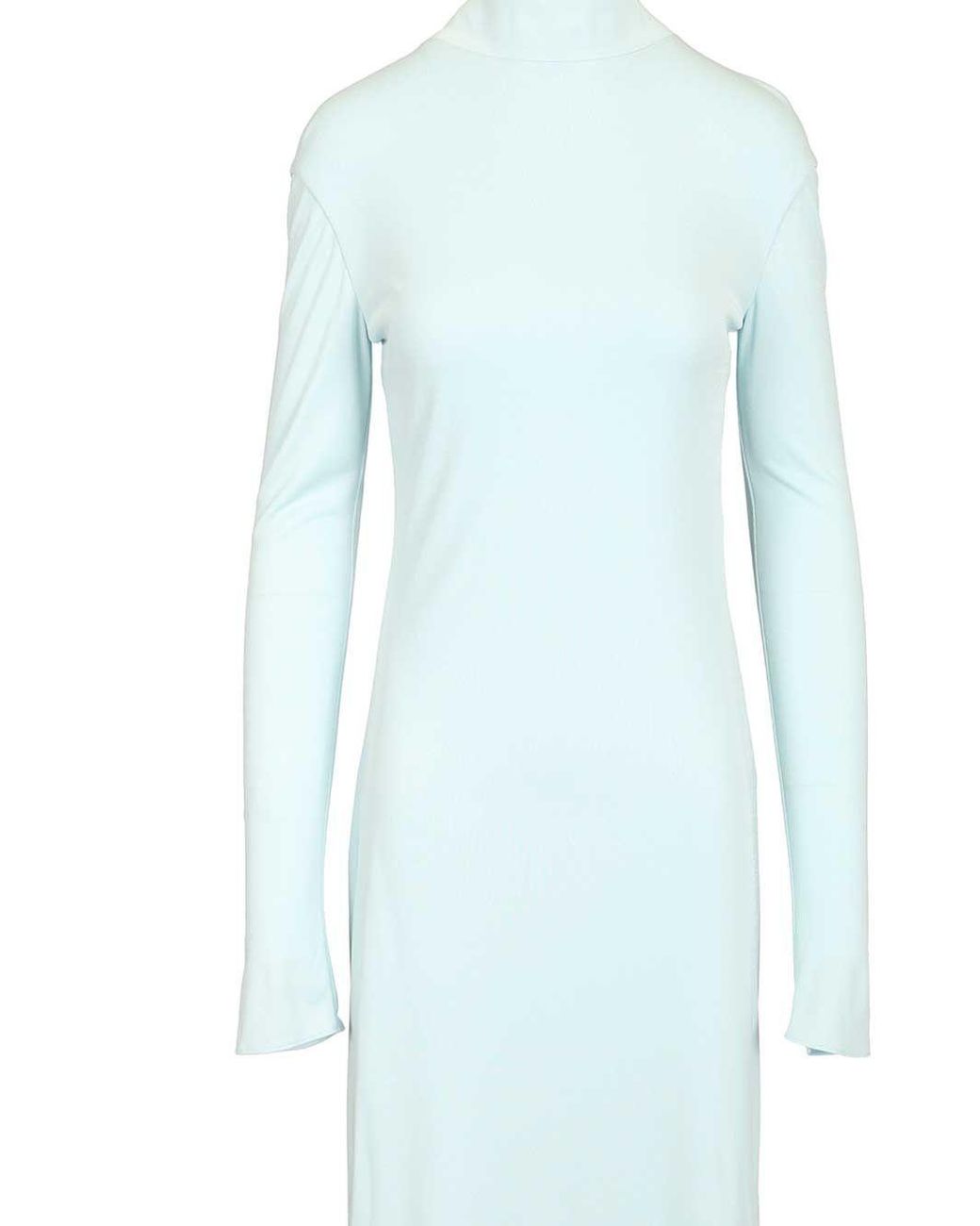 Tom Ford Blue Long-Sleeved Open-Back Train Gown