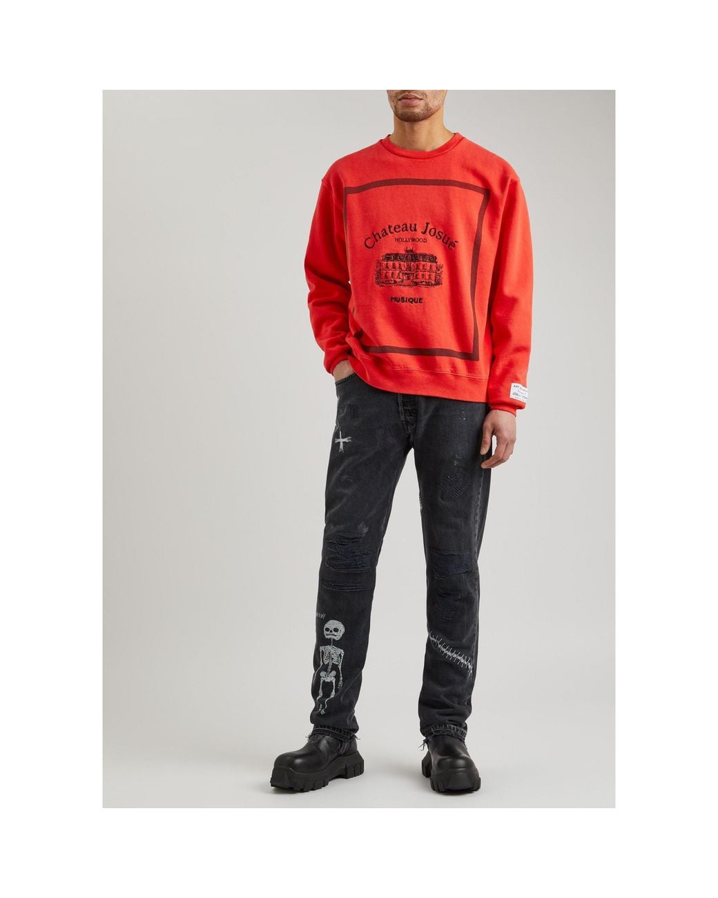 GALLERY DEPT. Red Loose Cotton Sweatshirt for men