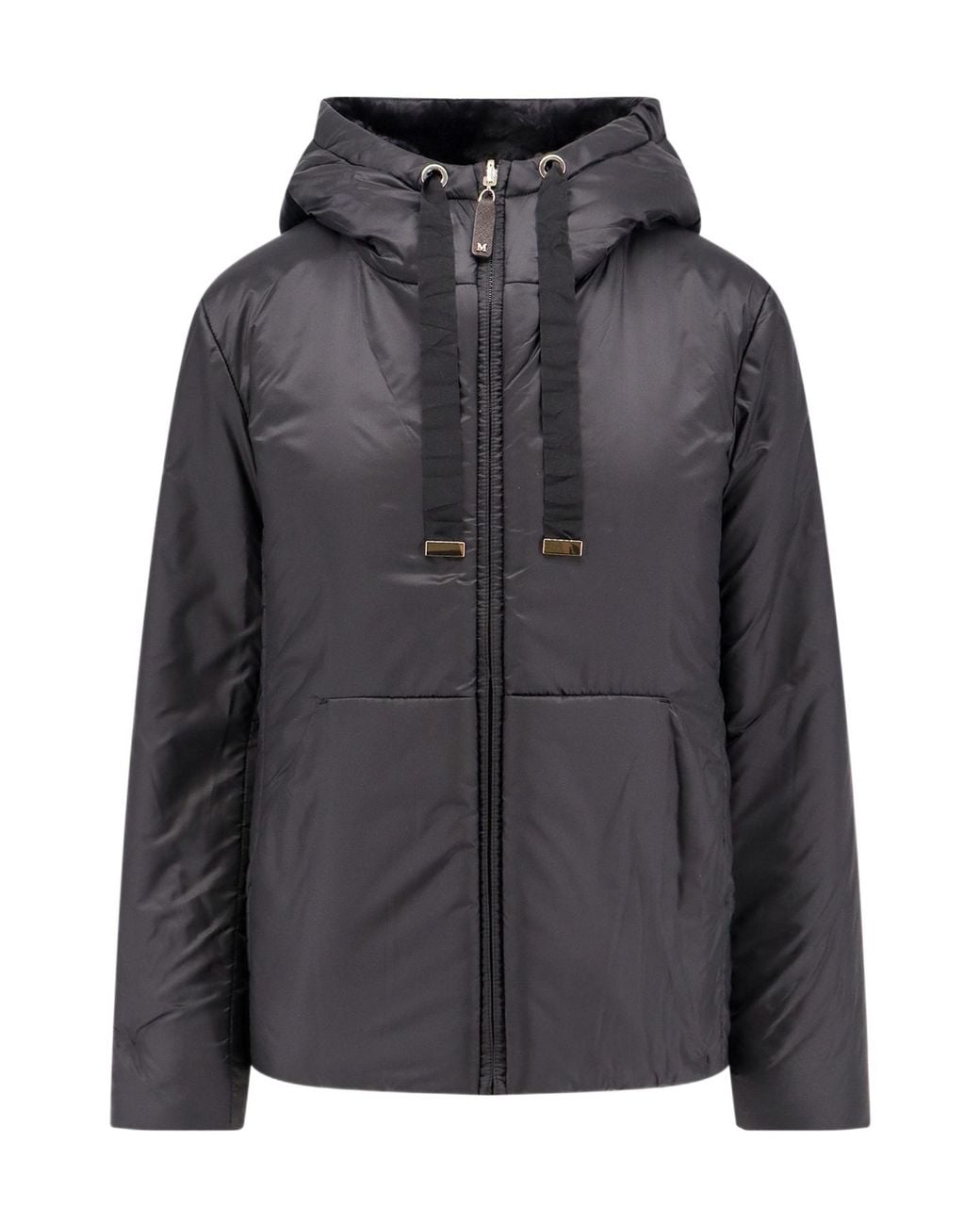 Max Mara Black The Cube Zip-Up Reversible Jacket