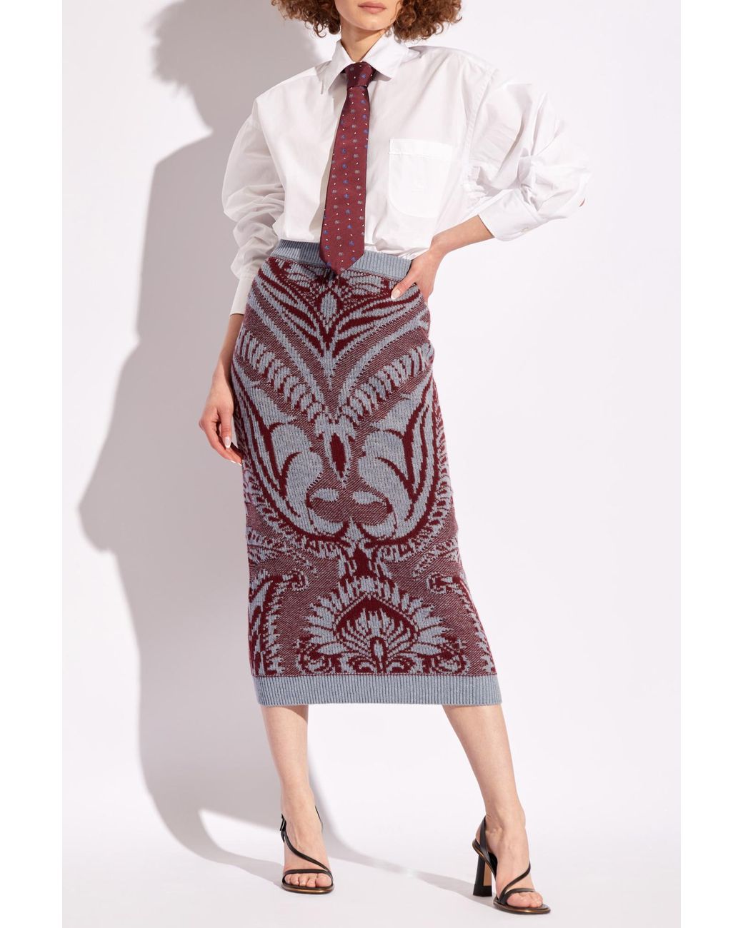 Etro Multicolor Woolen Skirt