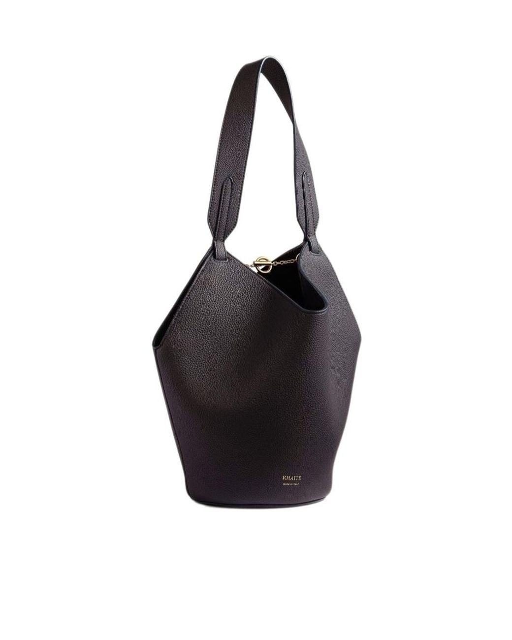 Khaite Black Singleshoulder Shopping Tote Bag