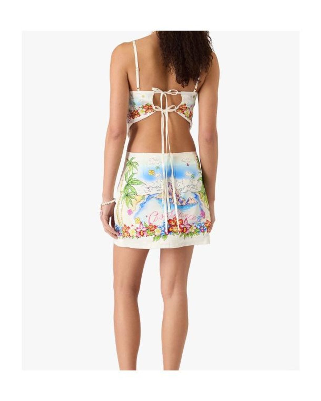Casablanca Multicolor Scenic Print Mini Skirt