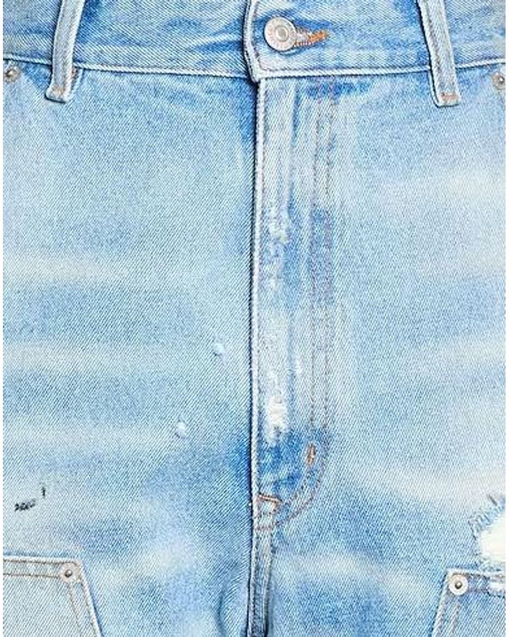 MM6 by Maison Margiela Blue High-Waisted Straight-Leg Jeans