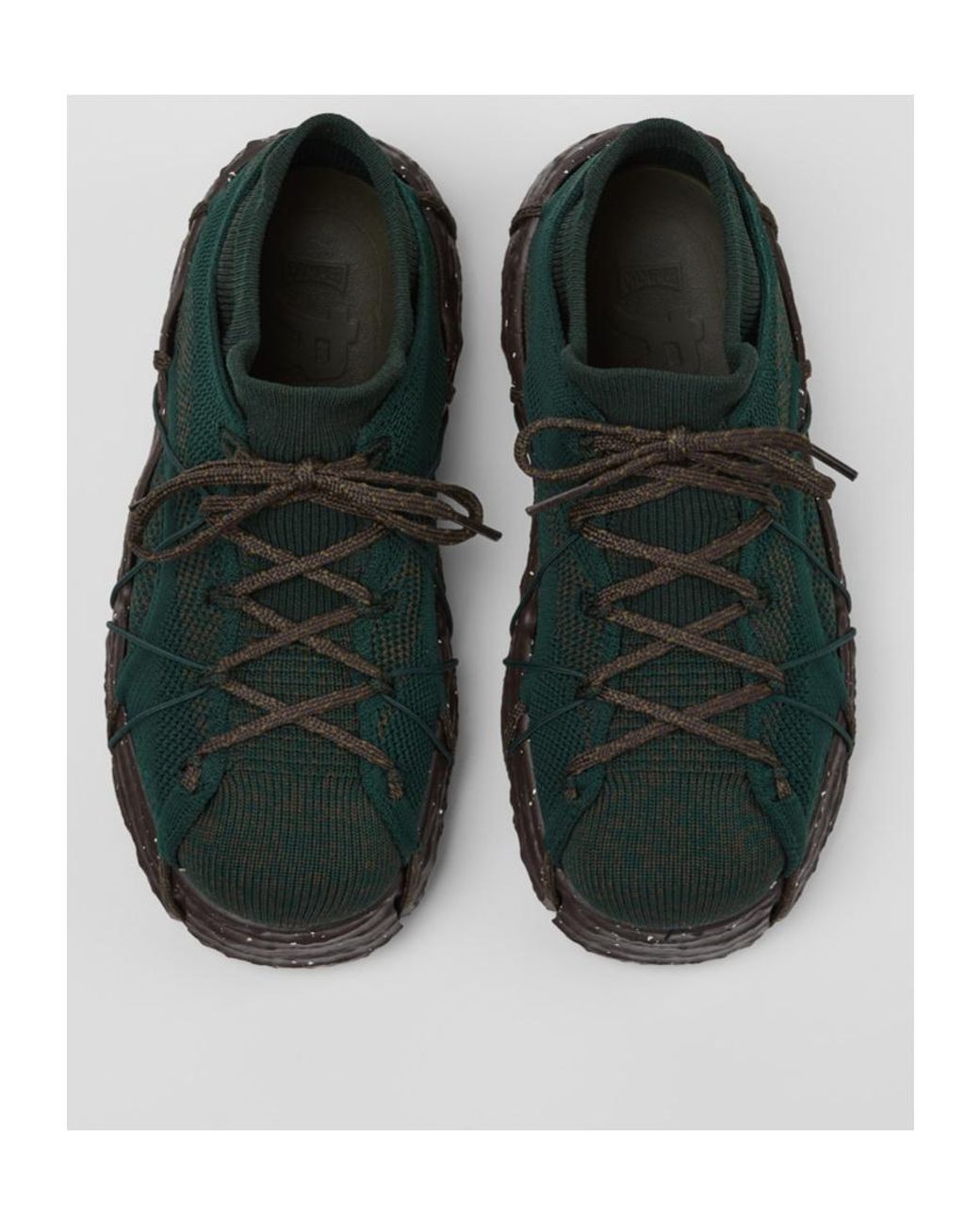 Camper Black Roku Knitted Lace-Up Sneakers