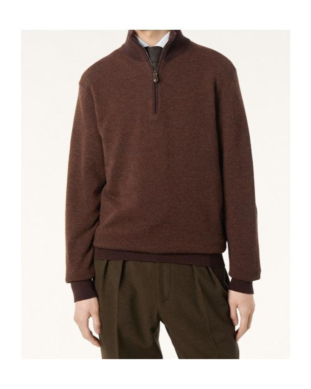 Loro Piana Brown Roadster Sweater for men