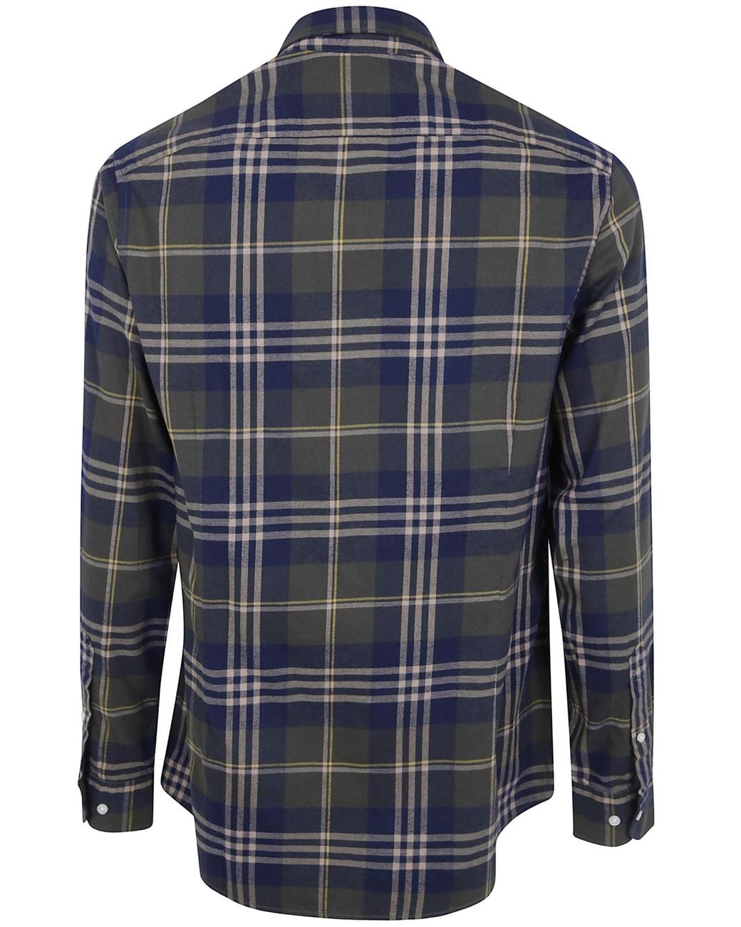 Barbour Blue Edgar Check-Pattern Button-Down Shirt for men