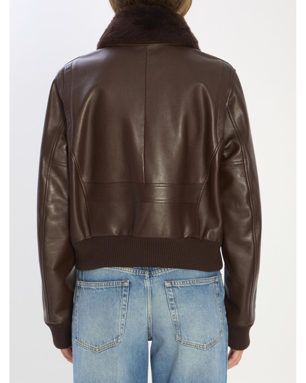 Céline Brown Aviator Blouson Jacket