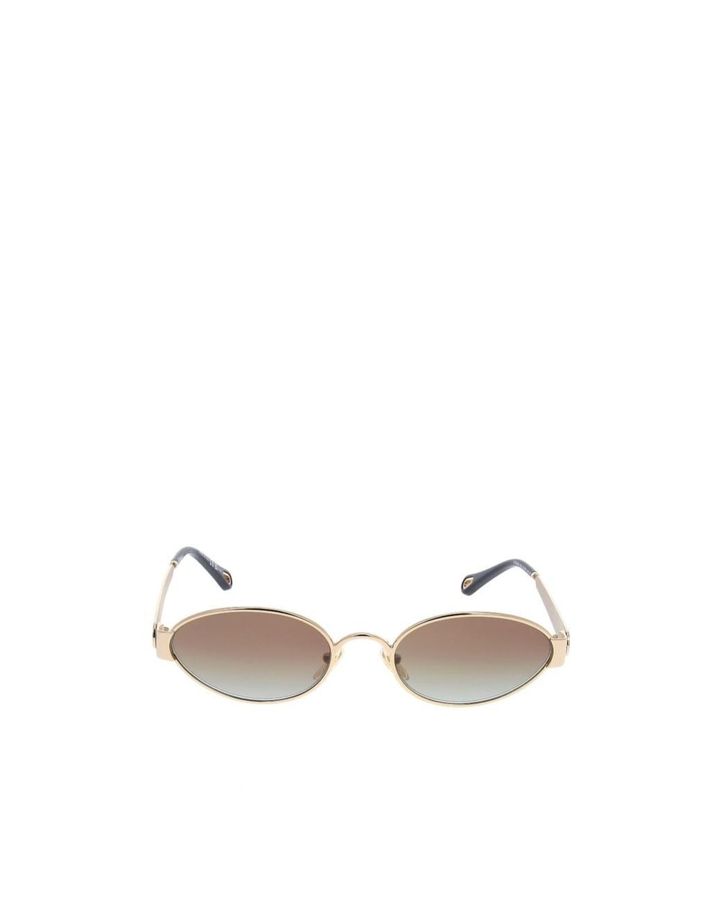 Chloé Metallic Chloé Eyewear Oval Frame Sunglasses