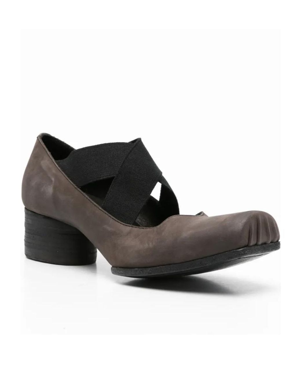 Uma Wang Black Square-Toe Ballet Flats