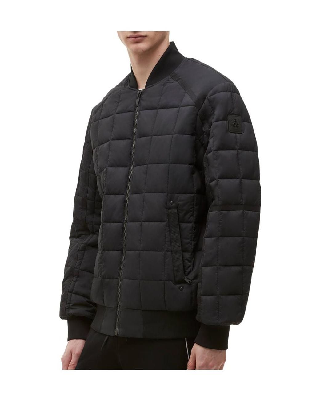 Moose Knuckles Black Padded Recycled-Nylon Jacket for men