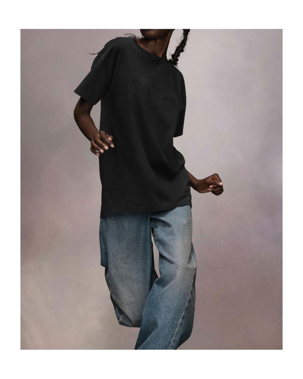 Maison Margiela Black Logo-Embroidered Crewneck T-Shirt