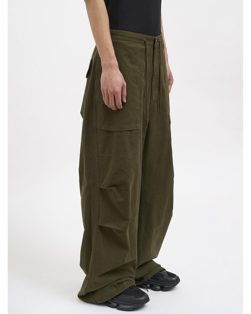 Entire studios Green Drawstring Utility Casual Pants for men