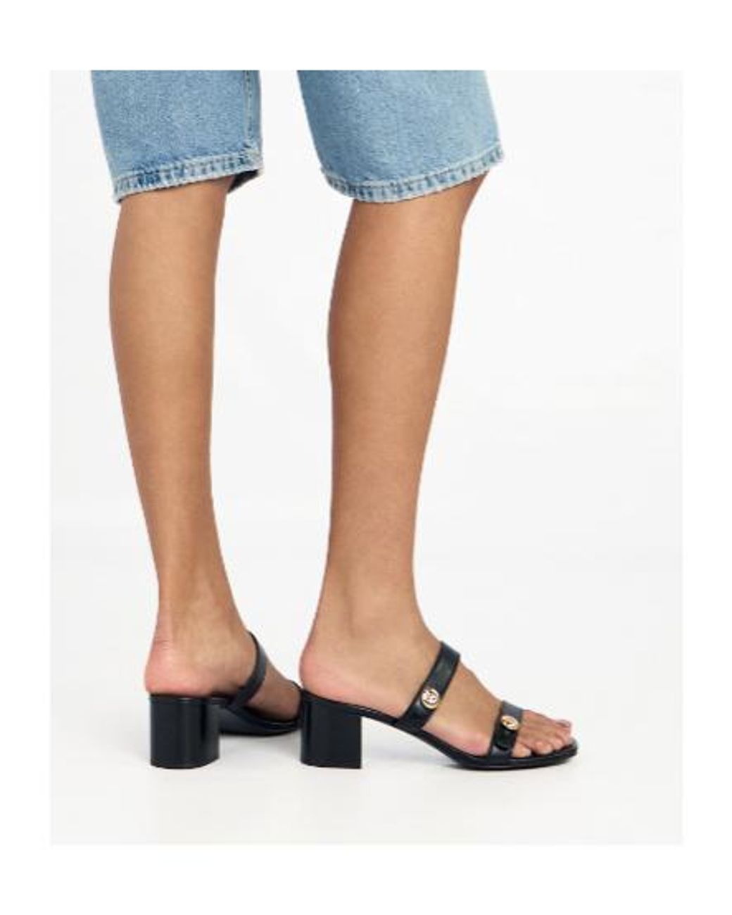 Tory Burch White Romy City Heeled Sandals