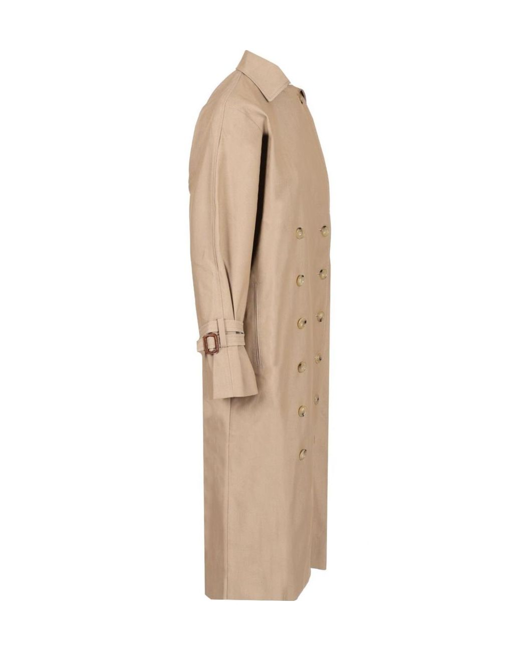 Totême Natural Totême Double-Breasted Long Sleeved Trench Coat