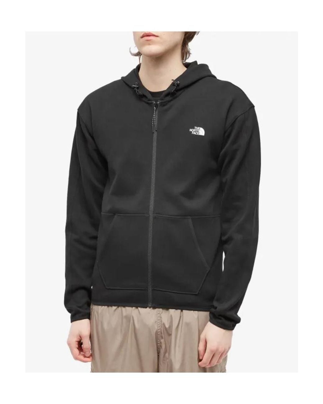 The North Face Black Logo Hooded Zip Jacket for men