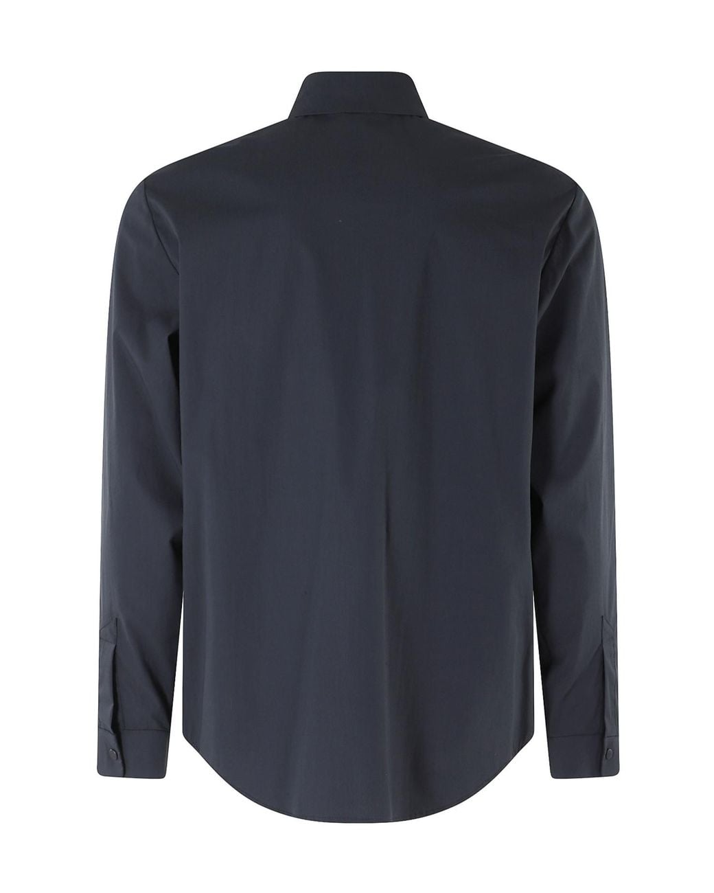Aspesi Blue Peak Collar Long Sleeve Shirt for men