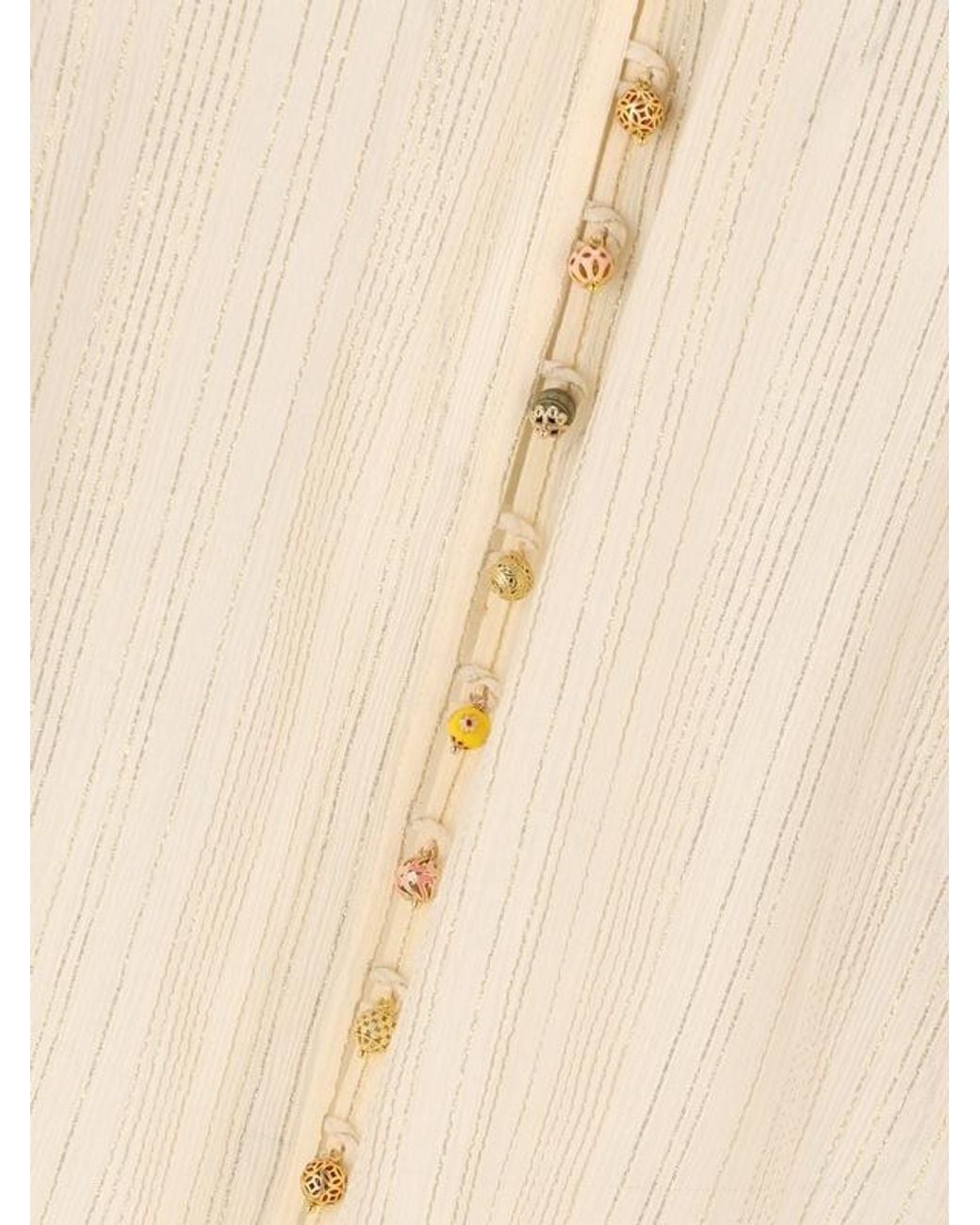 Zimmermann Natural Aster Elasticated Cuff Blouse