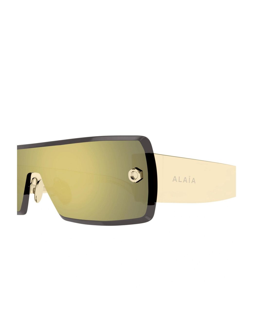 Alaïa Yellow Alaïa Azzedine Shield Frame Sunglasses