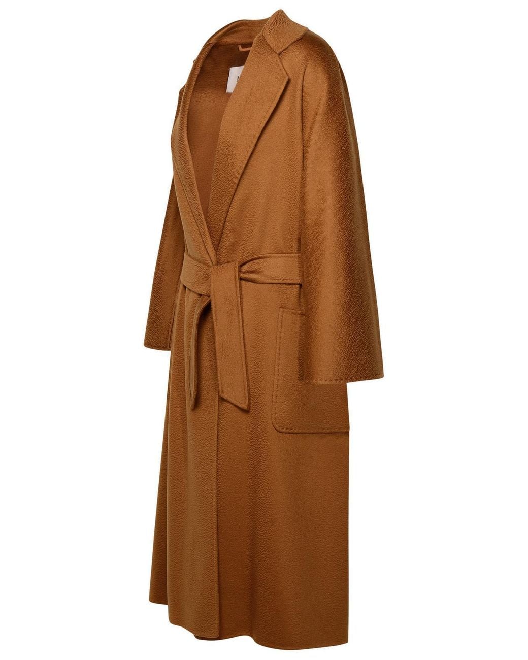 Max Mara Brown Ludmilla Belted Long-Sleeved Coat