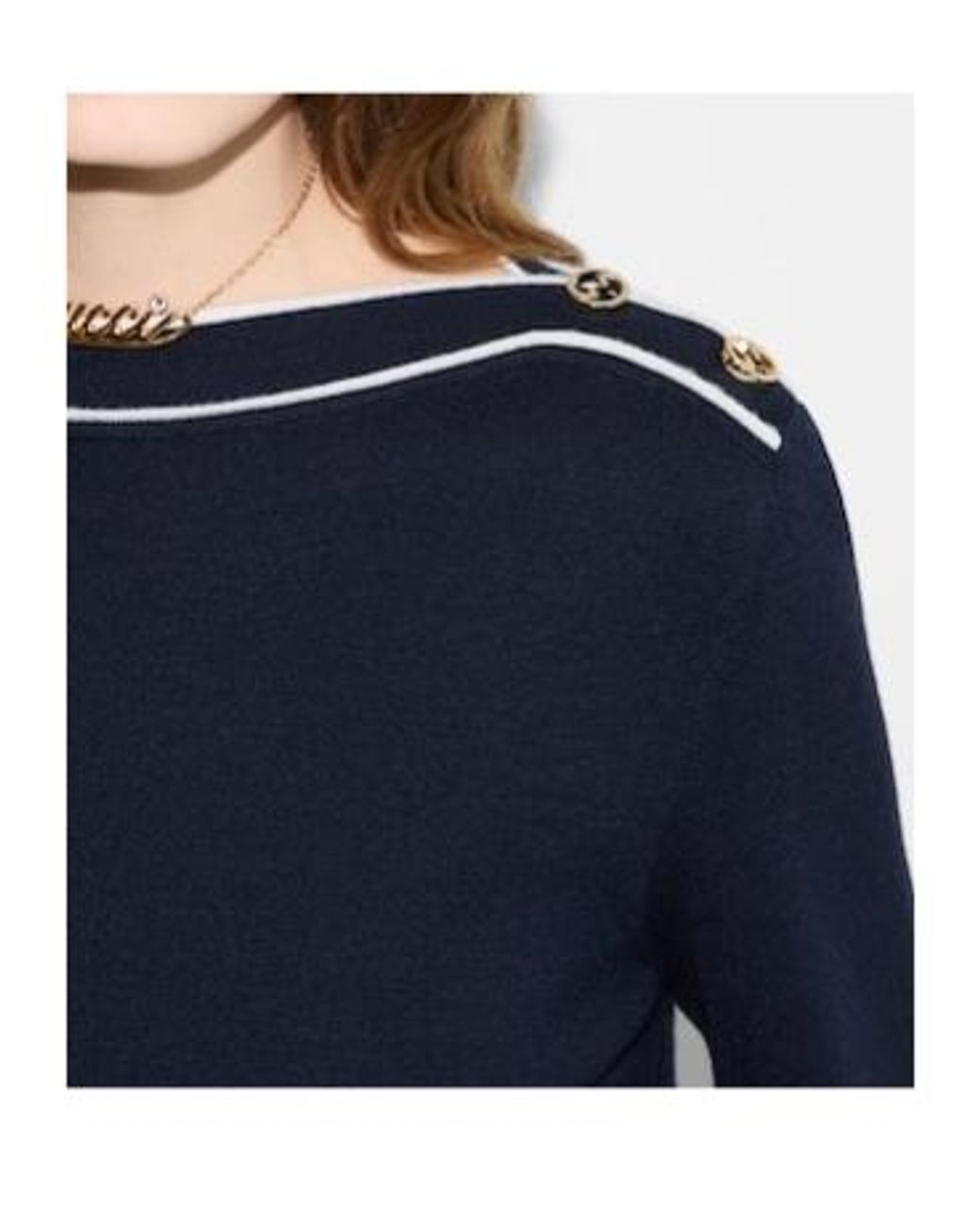 Gucci Blue Fine Knit Top