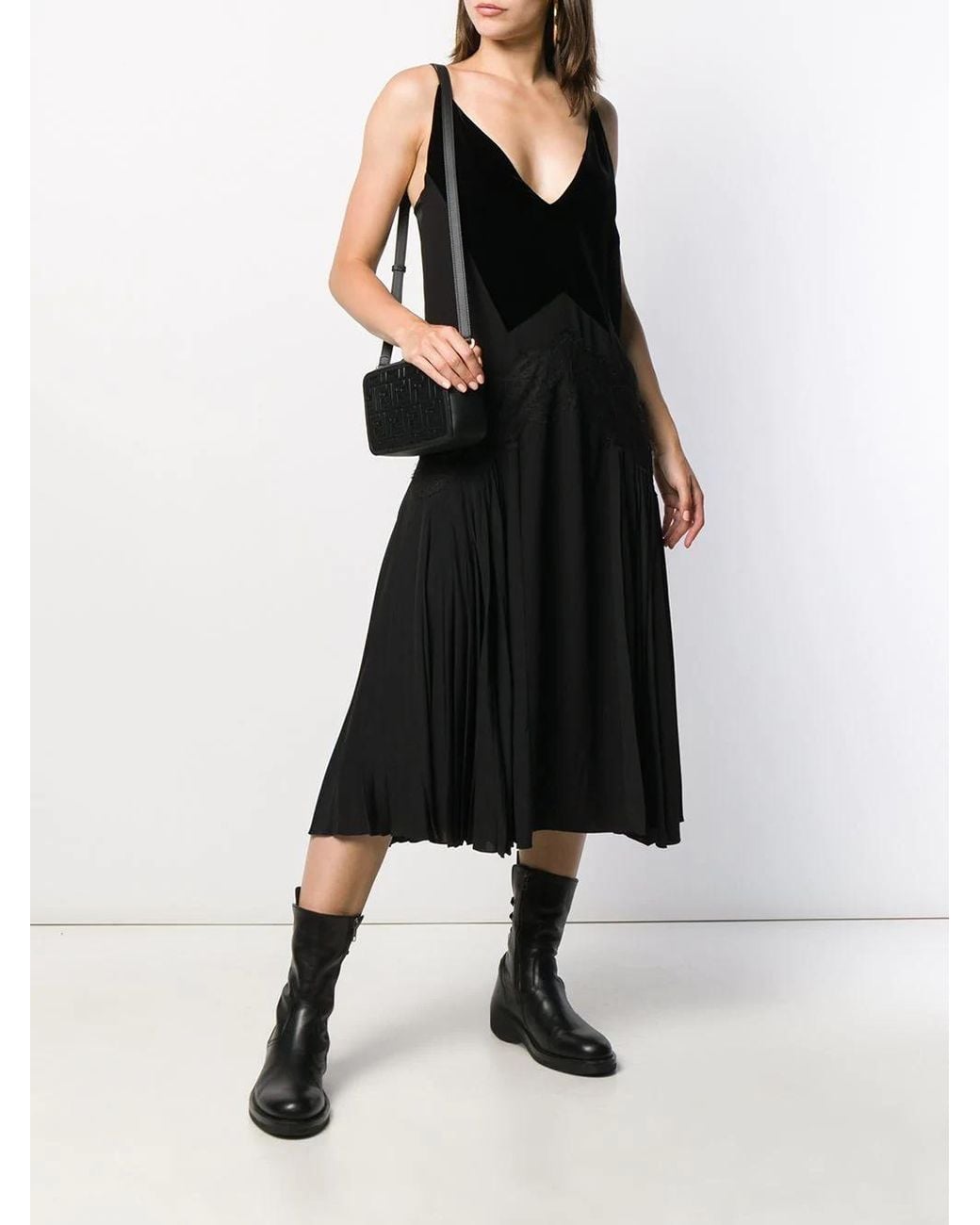 Givenchy Black Sleeveless Flared Dress