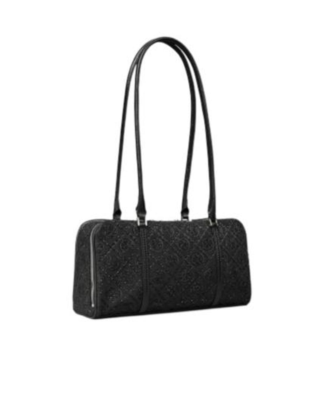 Tory Burch Black Small T Monogram Embellished Satchel Bag
