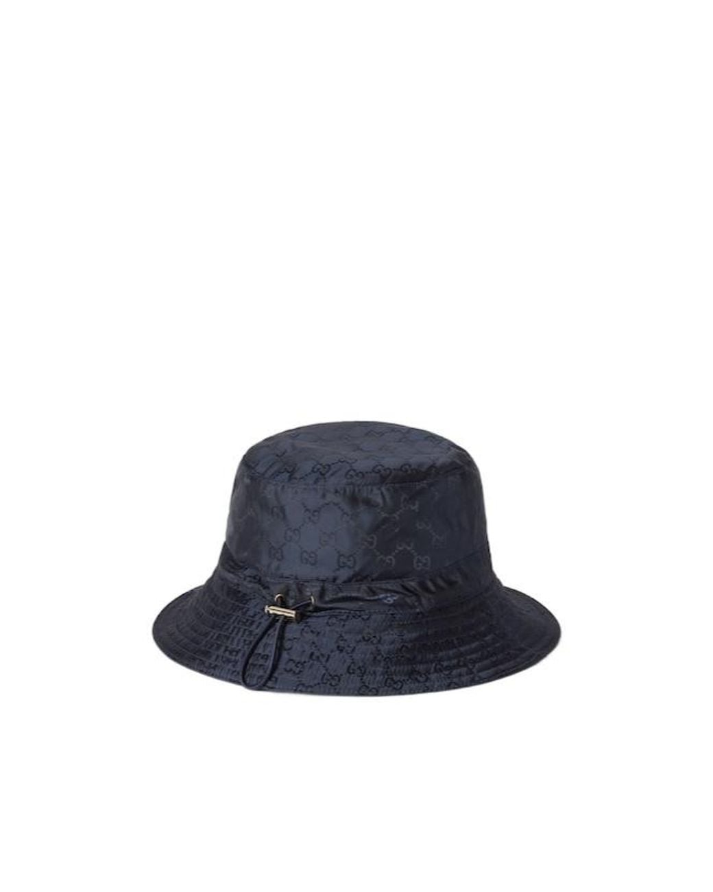 Gucci Blue Monogrammed Bucket Hat