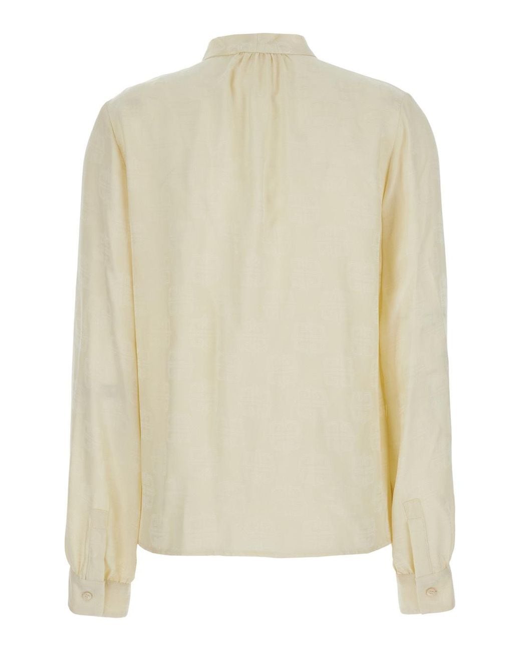Givenchy Natural 4G Jacquard Long-Sleeved Blouse