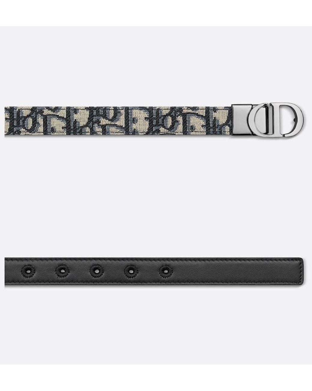 Dior White 30 Montaigne Reversible Belt