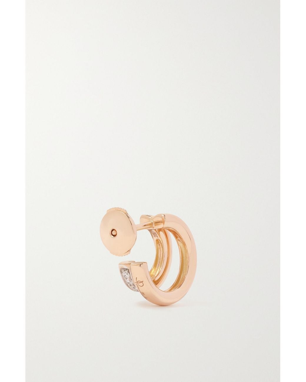 Pomellato Pink 18K Rose Diamond Earrings