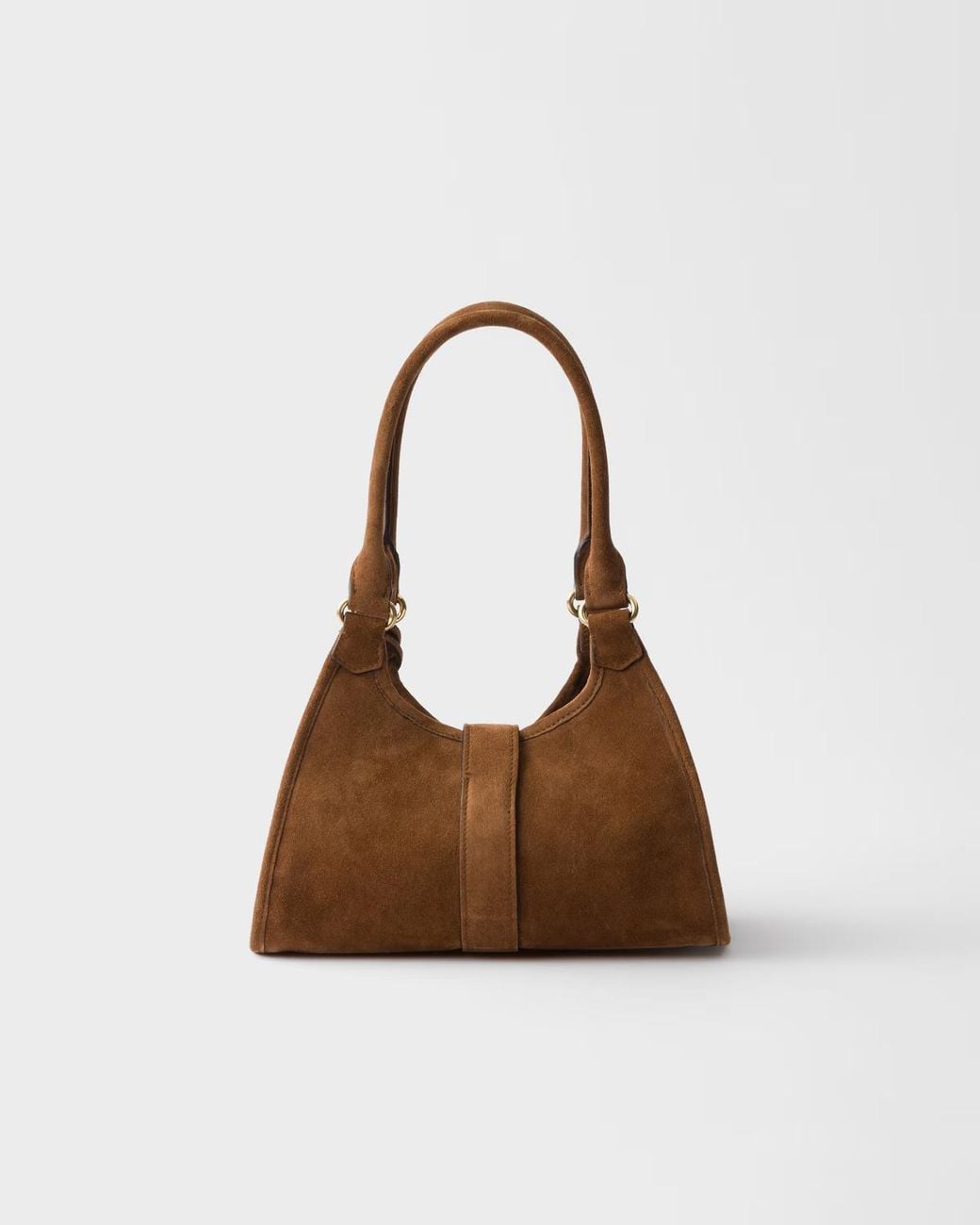 Prada Brown Small Suede Tote Bag