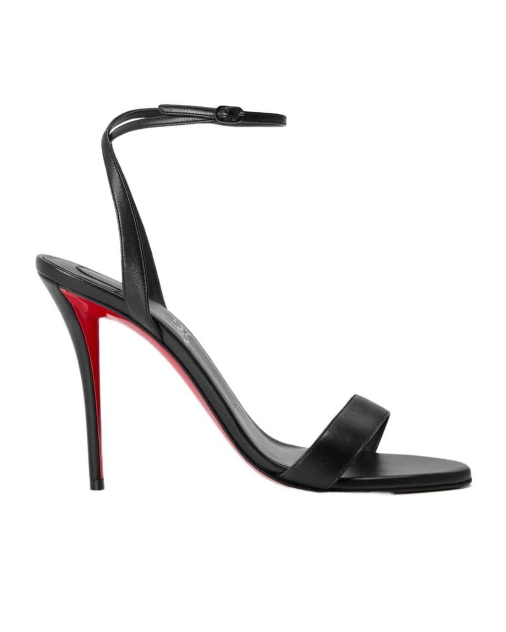 Christian Louboutin White Logo Heel Sandals