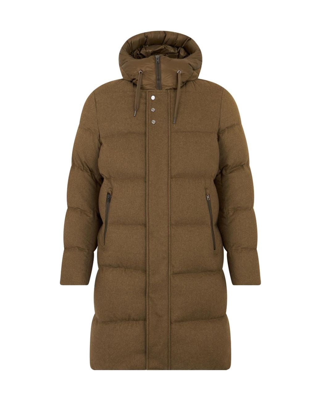 Herno Green Drawstring Hooded Coat for men