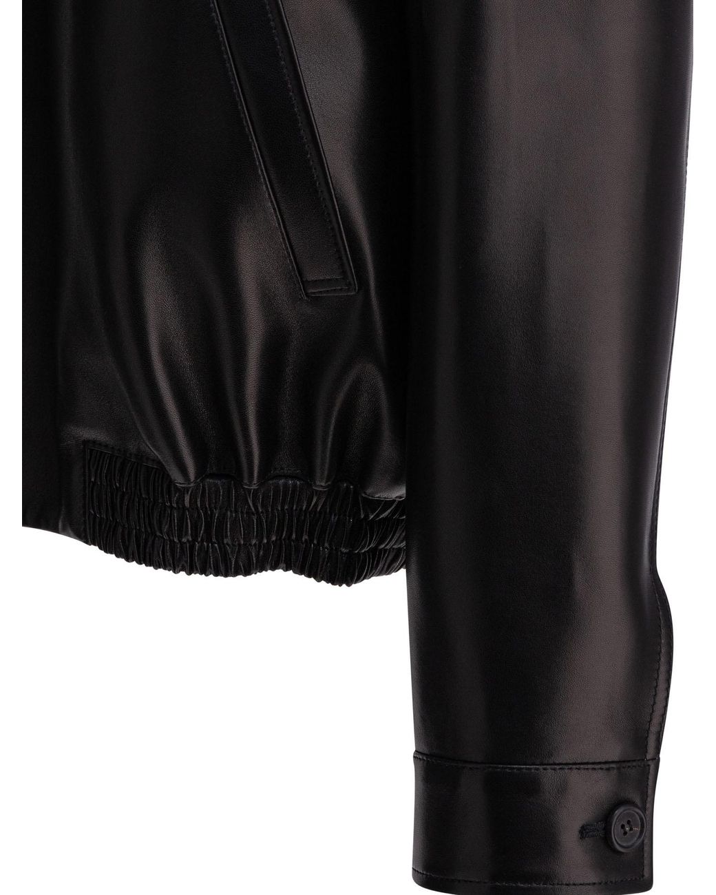 Miu Miu Black Plongé Leather Jacket