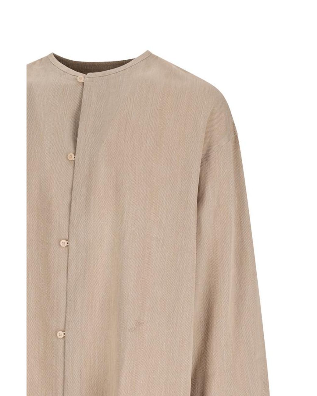Jacquemus Natural The Pastro Long Sleeved Shirt for men