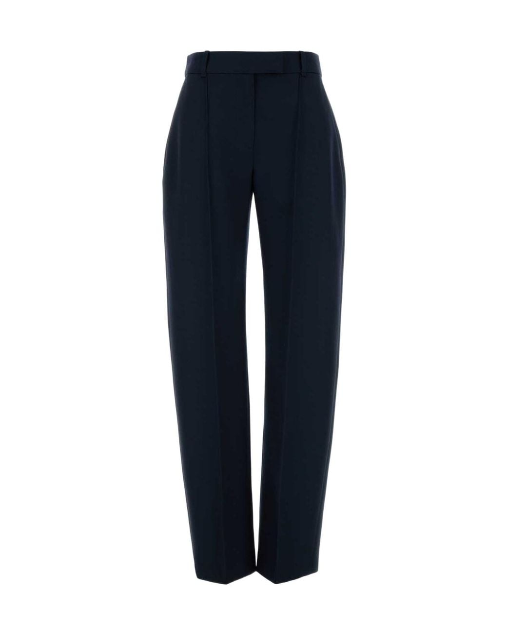 McQueen Blue Straight-Leg Tailored Pants