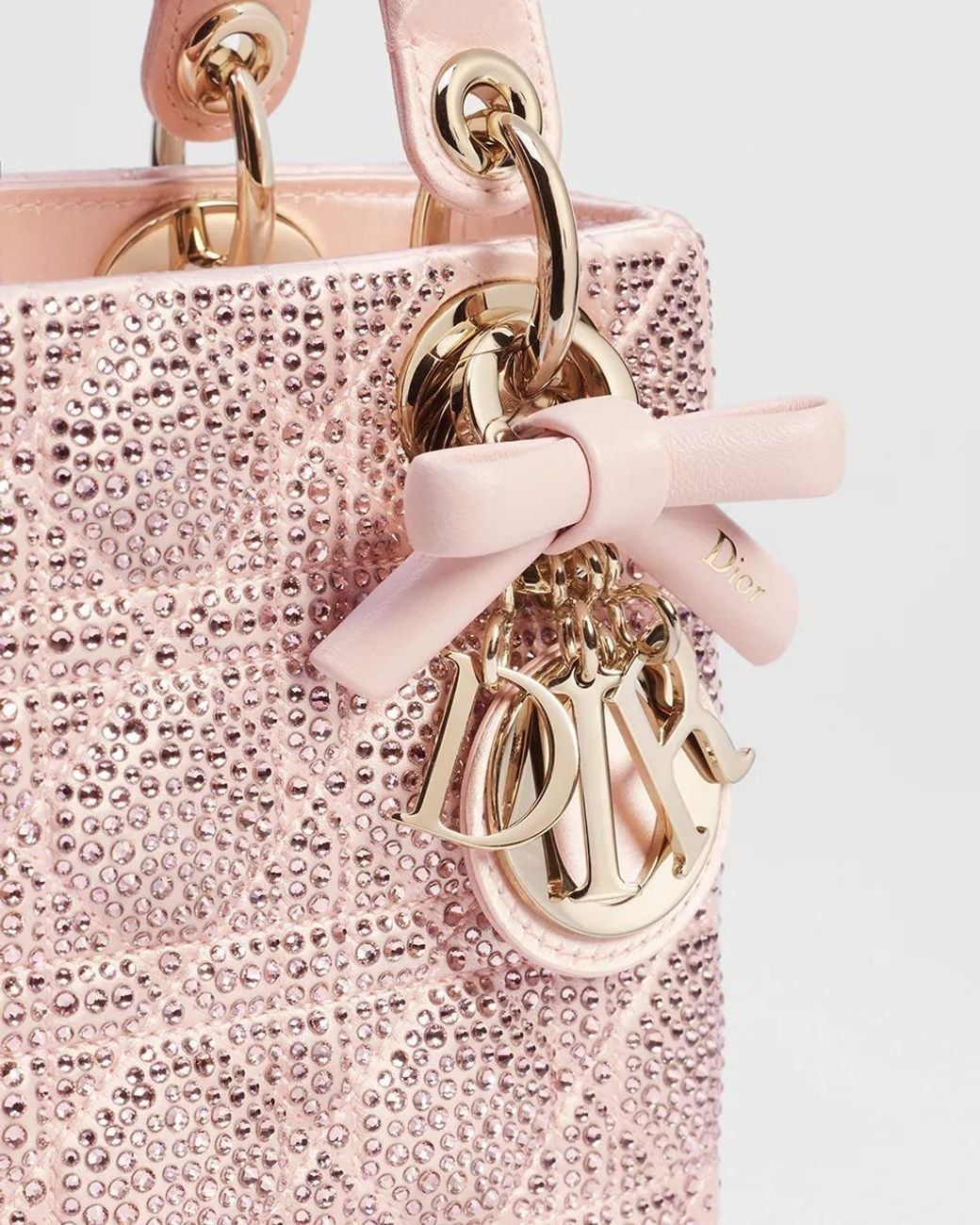 Dior Pink Mini Lady Bag With Chain