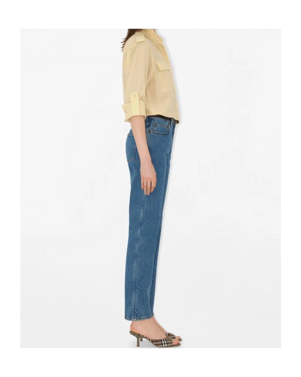 Burberry Blue Straight-Leg Slim Fit Jeans