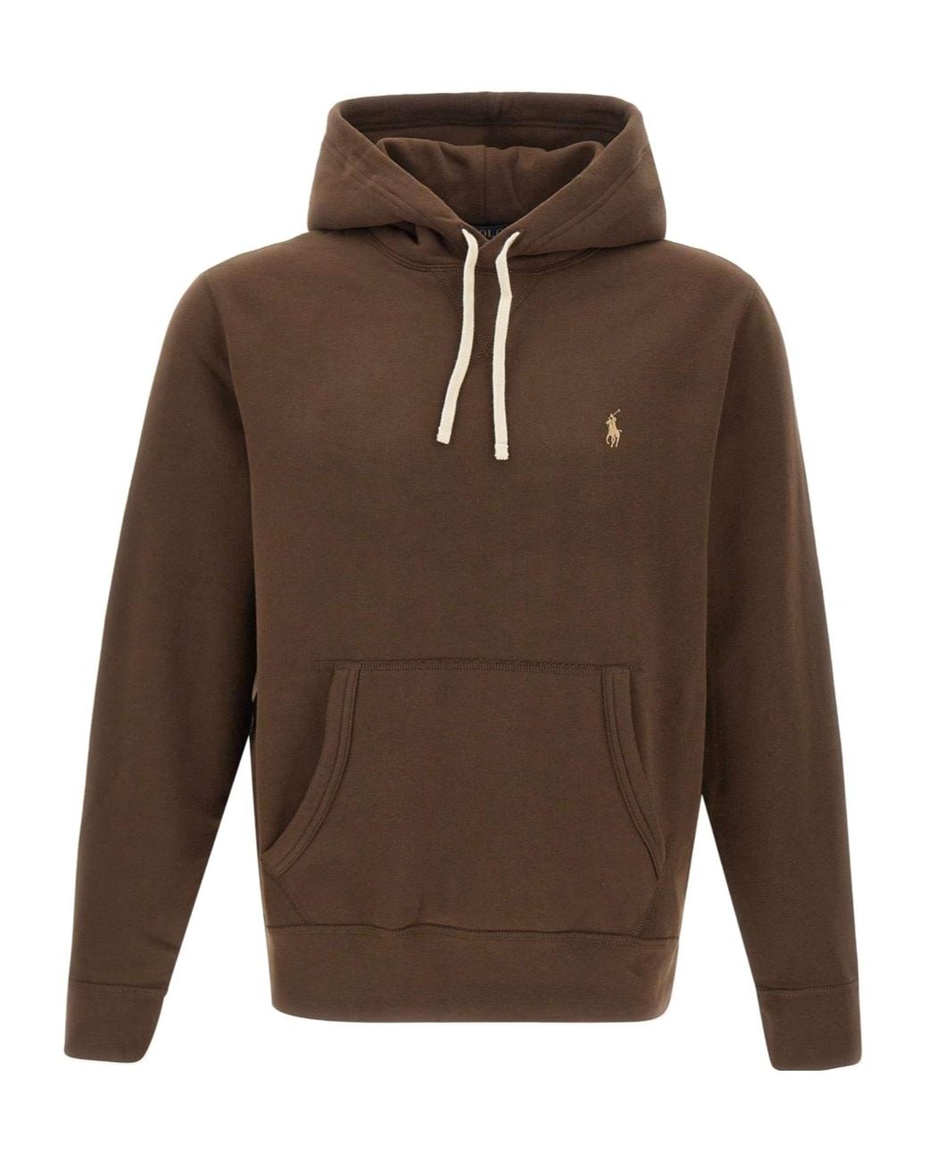 Polo Ralph Lauren Brown Ralph Lauren Embroidered Logo Hoodie for men