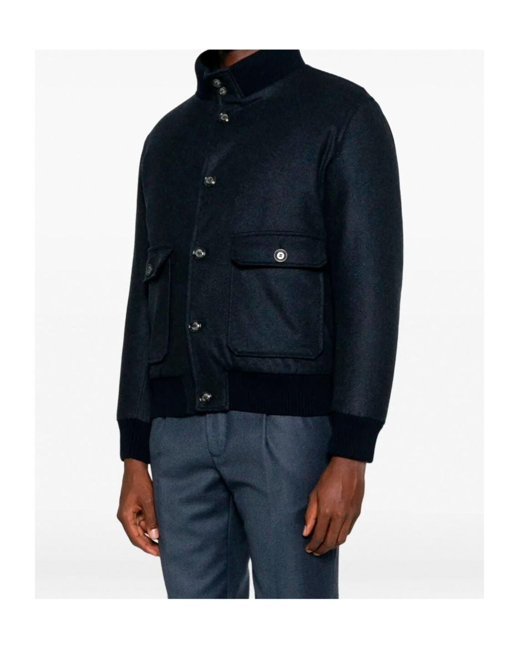 Barba Napoli Blue Barba Vermont Bomber Jacket for men
